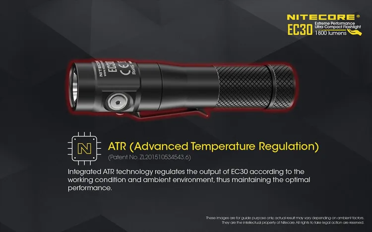 NITECORE EC30 1800 люменов CREE XHP35 HD светодиодный фонарик 18650 Аккумулятор для наружного кемпинга пешего туризма портативный фонарь