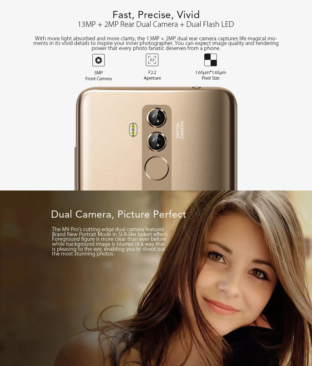 LEAGOO M9 PRO MT6739V 4 ядра 4G смартфон 5 72 &quot18:9 полный Экран Android 8 1 13MP двойной Камера 2 Гб