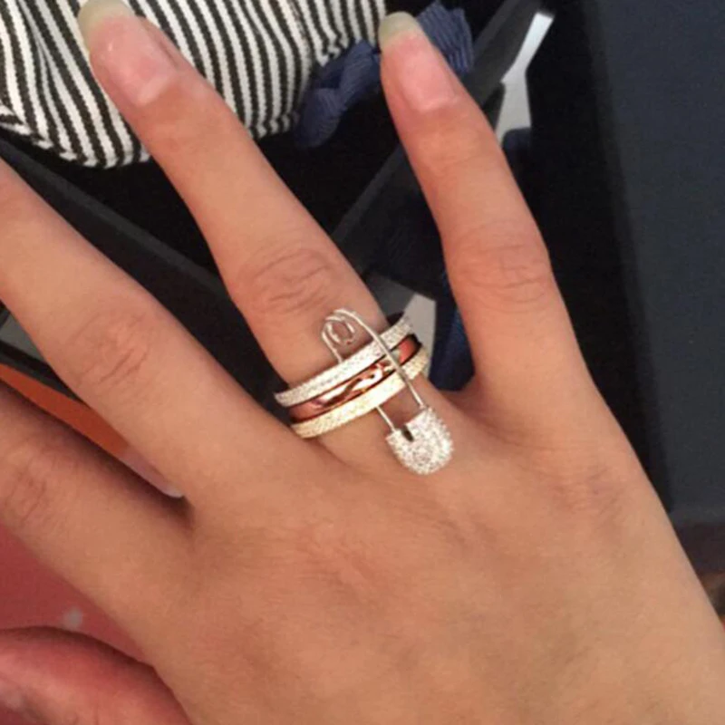 Новинка 2018 модное ювелирное изделие кольца с кубическим цирконием для женщин