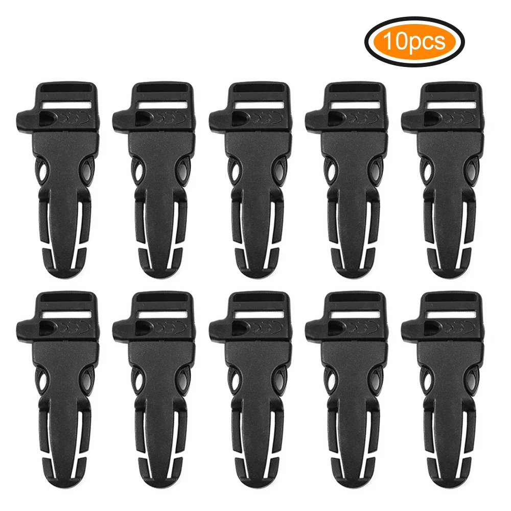 10 шт. наружные боковые быстросъемные пластиковые застежки с аварийным свистком для 20 мм Паракорд Браслет