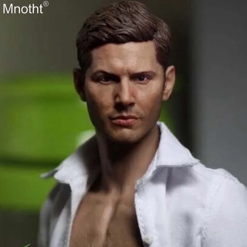 Mnotht 1/6 зло форц супернатура Дин Winchester головка резьба JENSEN голова духов модель для 12