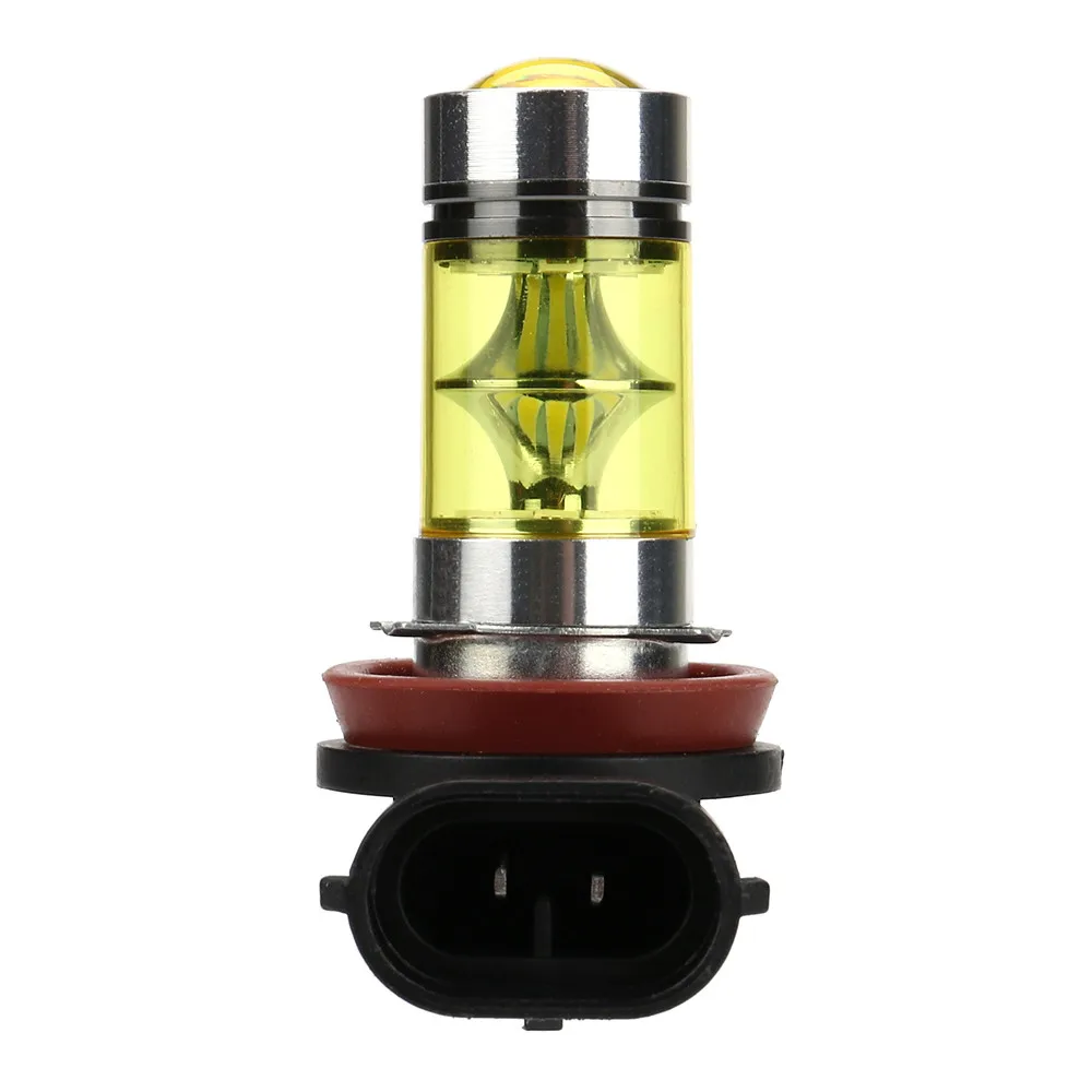 2X H11 H8 100W LED 4300K YELLOW 2323 Projector Fog Driving Light Bulbs For toyota corolla 2008 corolla avensis t25 auris CB