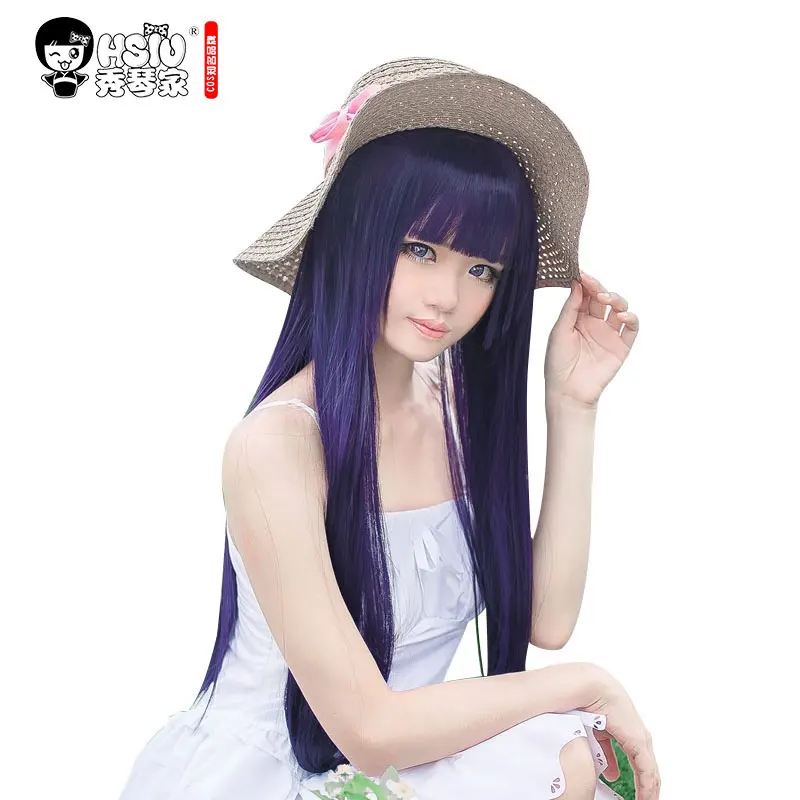 HSIU Новый высокое качество Ruri Gokoru косплей парик KuroNeko список сериалов Oreimo костюм