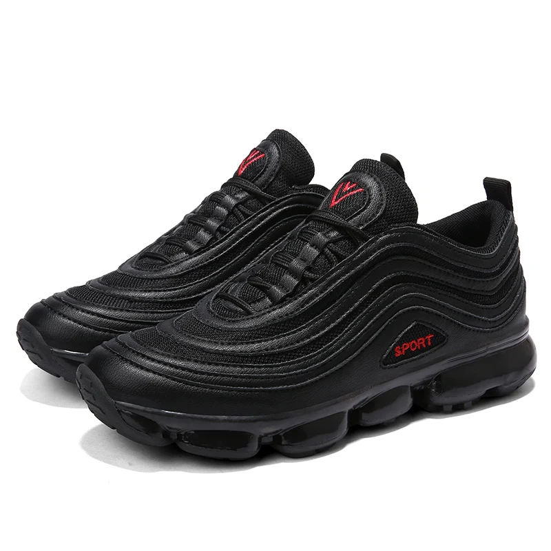 Осенние дышащие Настоящие Кроссовки для бега Air Ultra Zoom мужские тройные спортивные Max Ultras Boost уличные Прогулочные кроссовки - Цвет: Черный