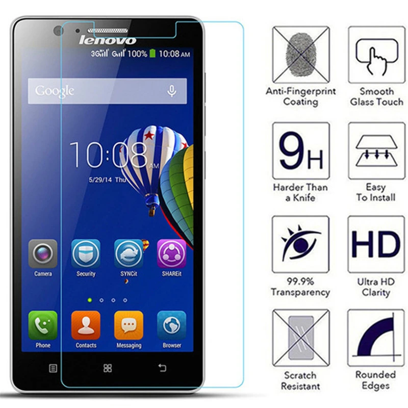 0 3 мм Защитная пленка для экрана из закаленного стекла Lenovo A5000 Взрывозащищенная