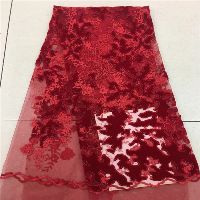 Latest Royal Blue French Nigerian Laces Fabrics High Quality Tulle African Fabric Wedding Lace | Дом и сад