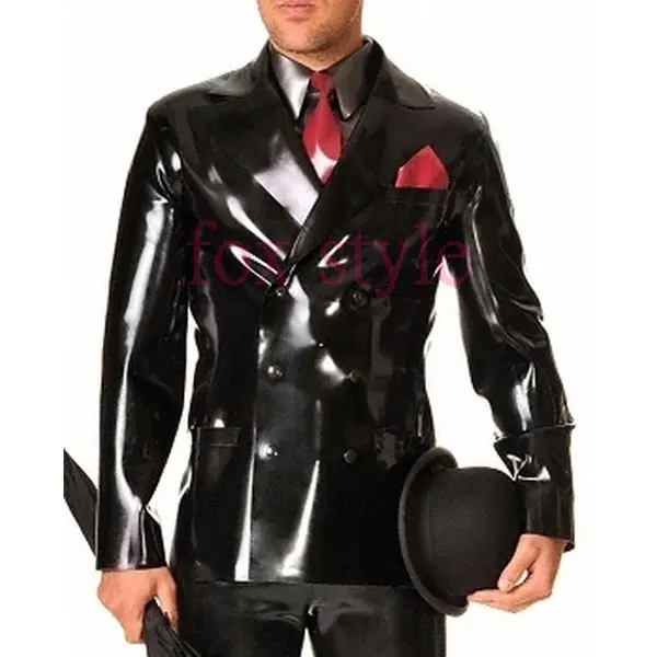 Men s latex rubber jacket suit in high quanlity level in heavy 0.6mm thickness latex