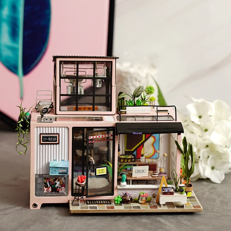 Кукольный дом Robud с мебели DIY миниатюрное здание 3D Деревянный кукольный домик