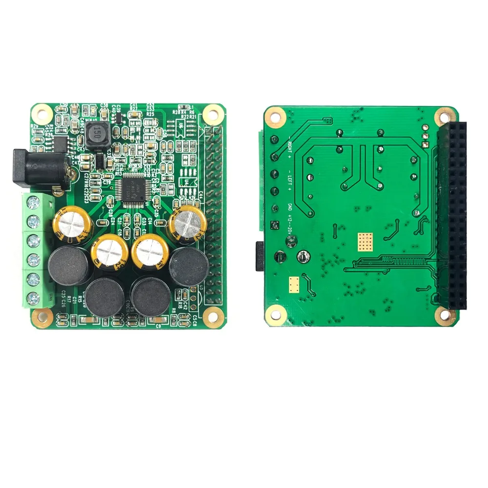 RPI HiFi AMP HAT 25 Вт усилитель мощности класса D TAS5713 Аудио Звуковая карта Плата расширения для Raspberry Pi 4 3 B+ Pi Zero W