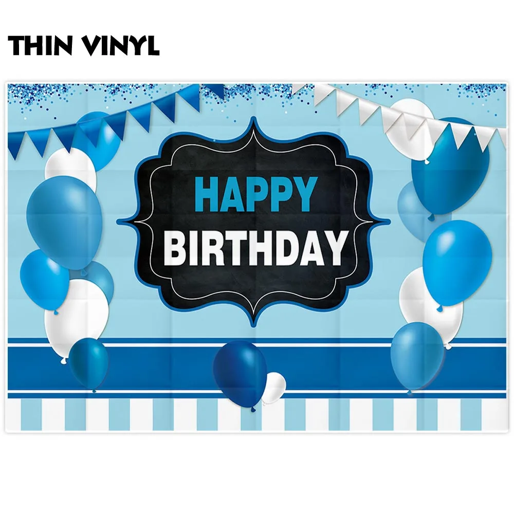 Allenjoy photography backdrop blue and white flag balloon boy birthday party background baby photobooth photocall photo studio |