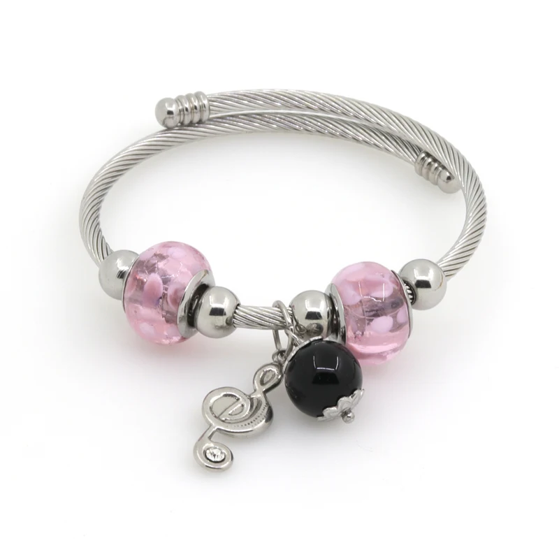 Новый Мульти Стиль замок ключ и звезда Примечание браслет регулируемый размер из