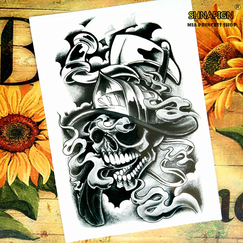 Soul Reaper временные тату боди арт флэш наклейки 12*20 см водостойкая хна Стайлинг