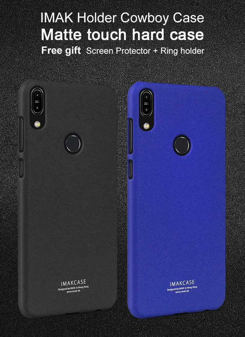 IMAK для Asus zenfone MAX Pro M1 ZB601KL ZB602KL X00TD чехол ковбой Телефон Стенд задняя крышка ZB601KL ZB602KL чехол с пленкой