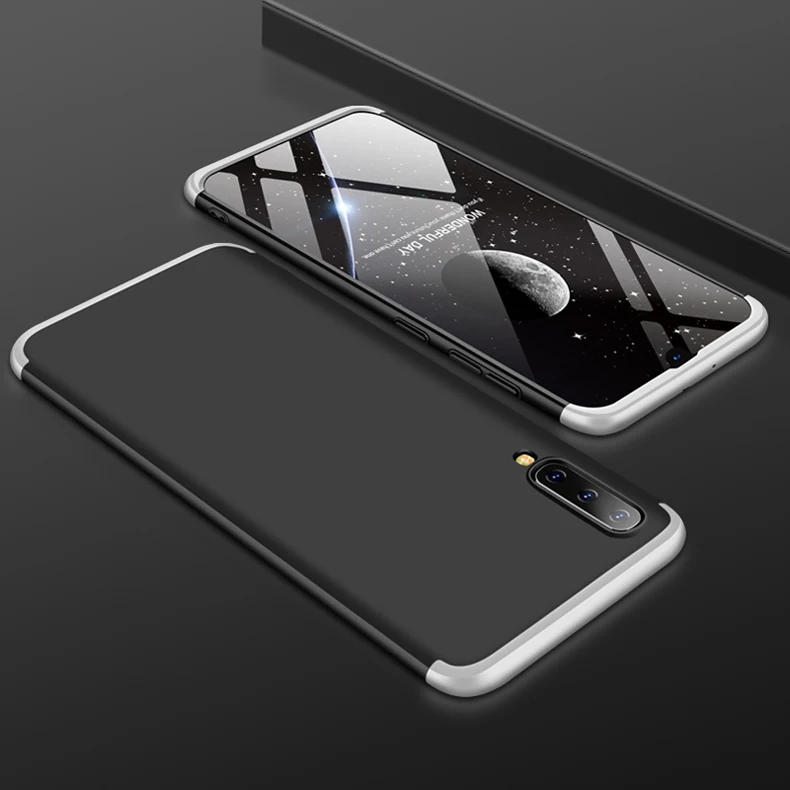 Silver black silver GKK для samsung galaxy A10 A20 A30 A50 A50s A60 A70 A80 чехол антидетонационный для samsung galaxy M10 M20 M30 M40 чехол Fundas - Цвет: Silver black silver