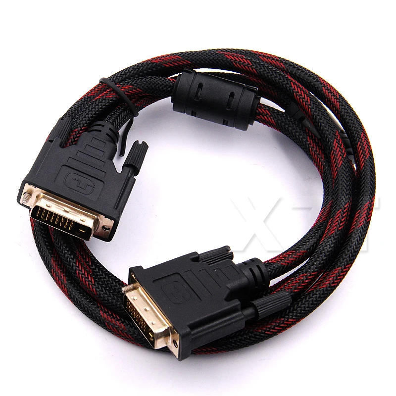 PZ 2 шт. кабель DVI-DVI Женский 24 + 1 контактный штекер-штекер M/M сигнал позолоченное