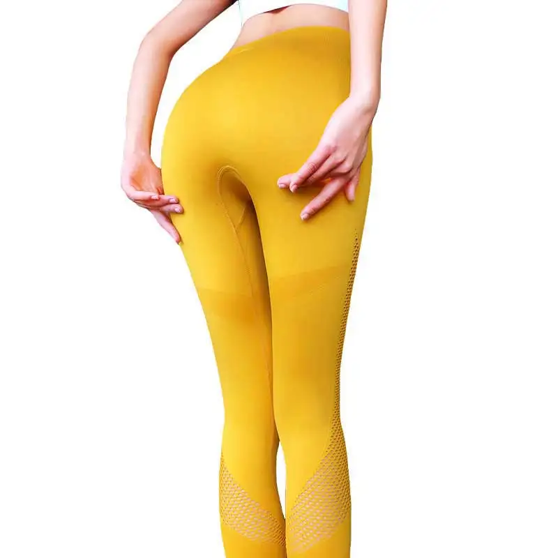 Женские беговые колготки с высокой талией штаны для йоги брюки тренировок
