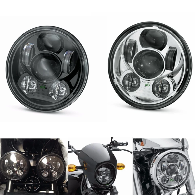 Для Harley 5 75 Фара 3/4 &quotчерный Алюминий фара Гриль Крышка для Sportster 883 1200 75&quot фары