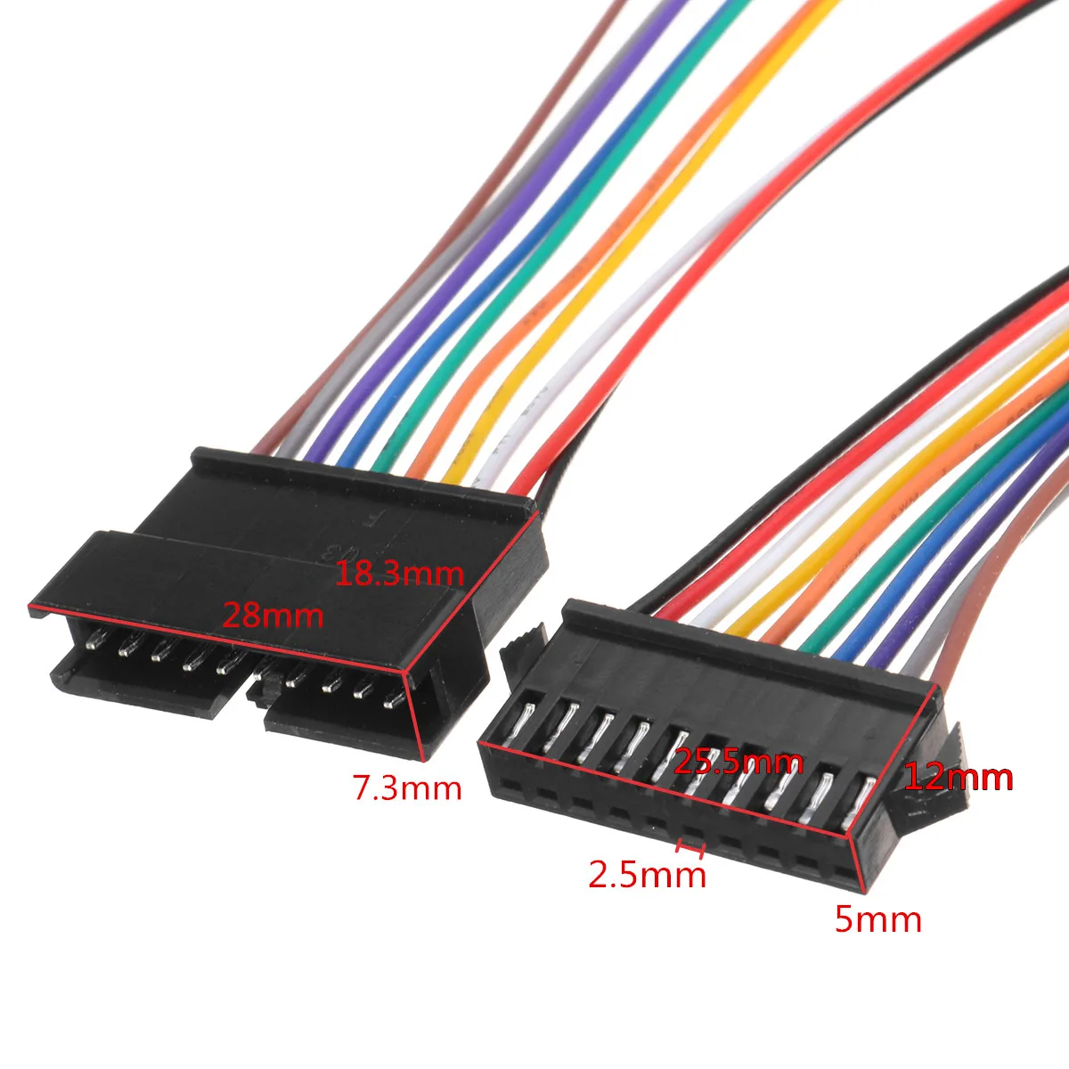 

10/20/50/100sets 8pin 2.5mm JST LED Connectors Male Female Connector SM Plug Electronic Connector Wire Cable