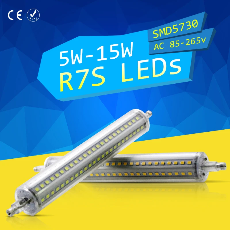 

CanLing R7S LED Bulb J78 J118 Corn Light Tube Led r7s 78mm 118mm Ampoule Led 5W 10W 15W Replace Halogen Lamp 85-265V Floodlight