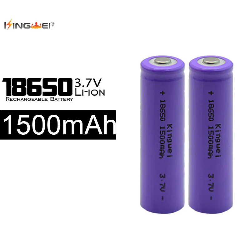 100 шт./лот Kingwei 1500 мАч 18650 3 7 в перезаряжаемая батарея для лазерной ручки фары