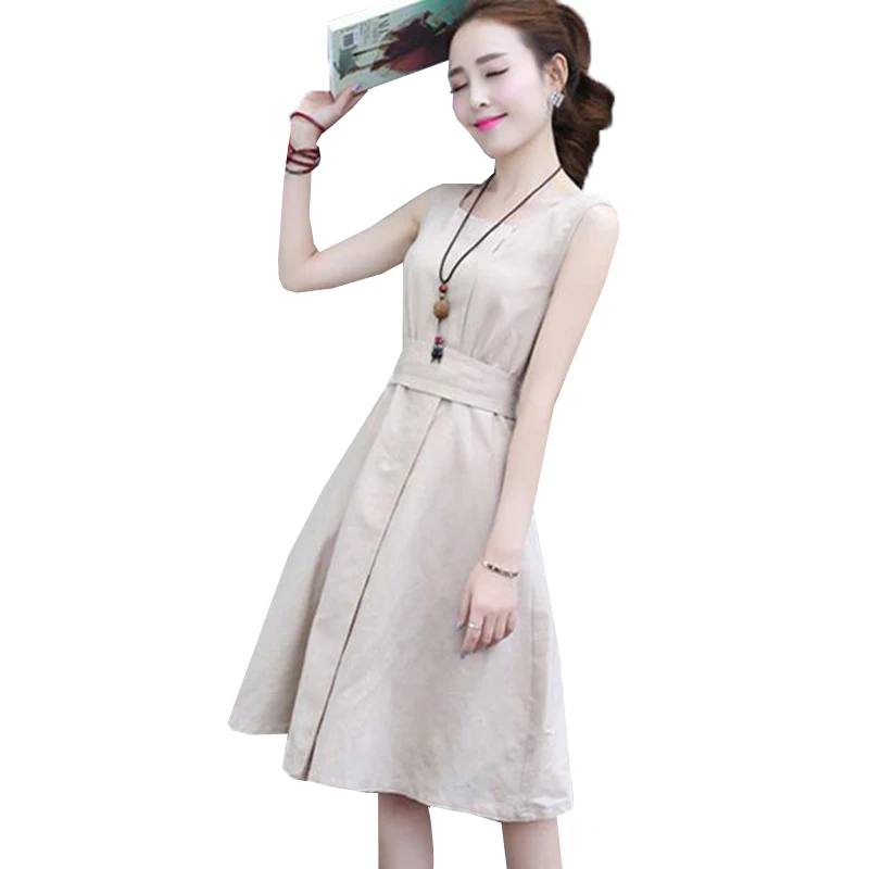 Женщины винтаж тонкий хлопок белье платья 2017 новый летний стиль dress сплошной цвет