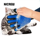 перчатка для кошек Перчатка для груминга кошек Nicrew, перчатка для вычесывания линяющей шерсти, расческа для питомца, собаки, рукавица для чистки и массажа животного