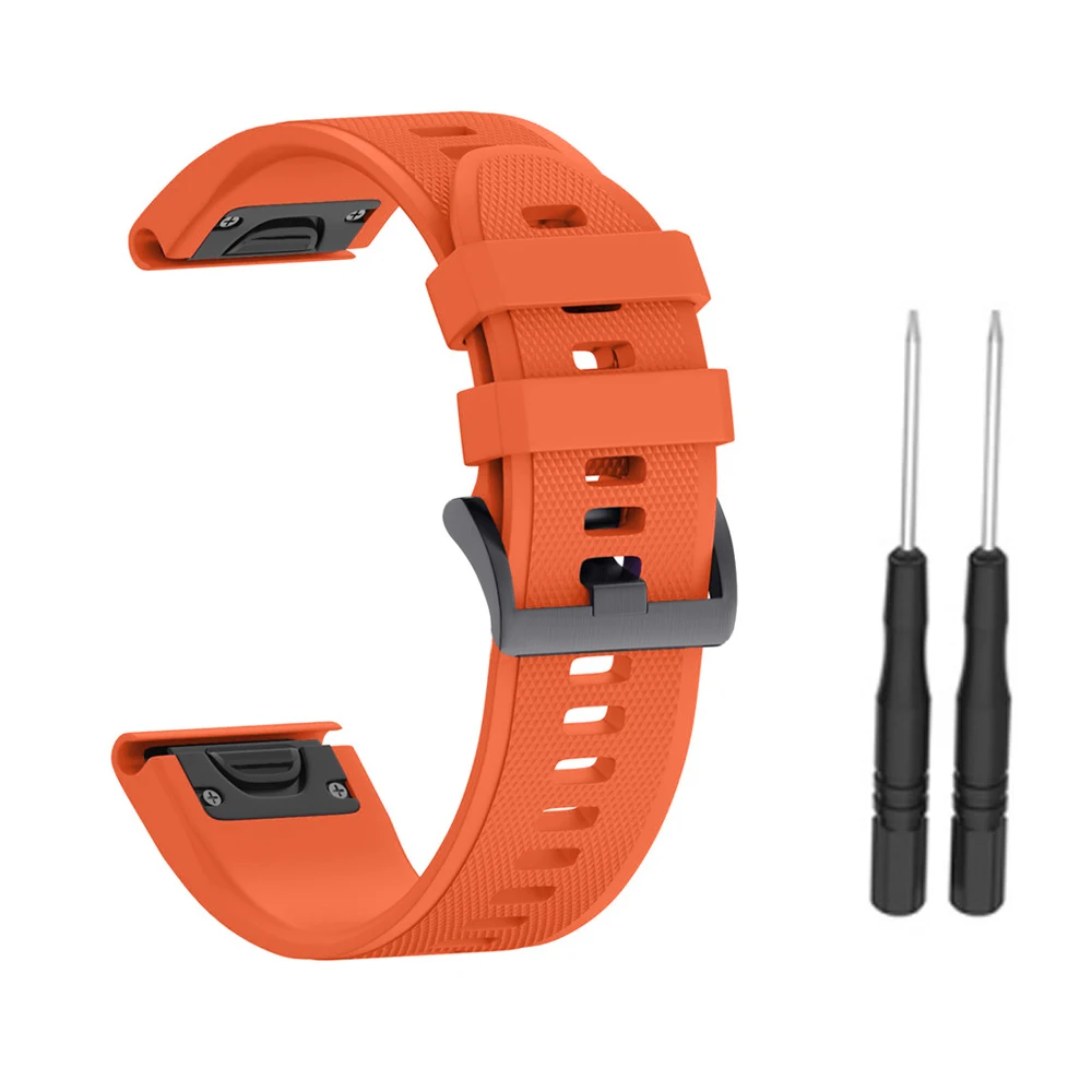 26 22 20 мм ремешок для часов Garmin Fenix 5X5 5S 3 3HR D2 S60 gps часы Quick Release силиконовый Easyfit ремешок на запястье - Цвет: 2
