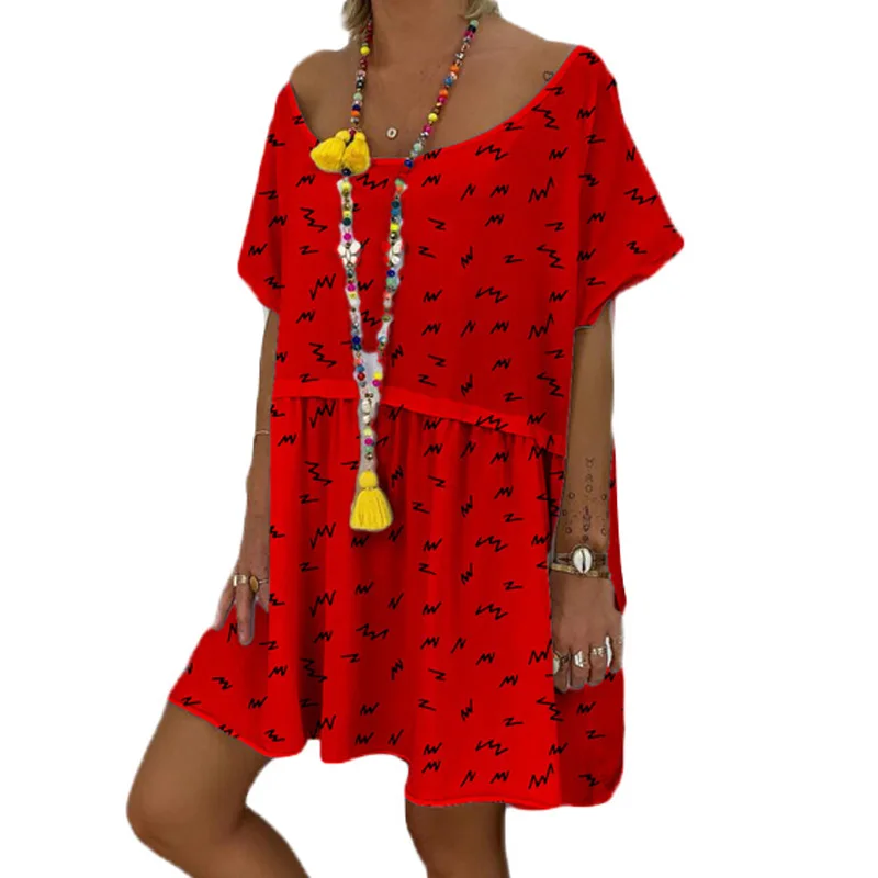 Женское летнее пляжное платье с принтом Boho модные вечерние свободные сарафаны