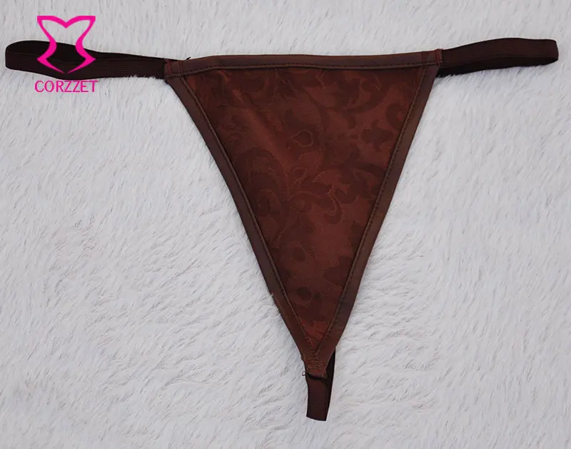 Корсет из коричневой парчи винтажный корсет со стальными костями под бюст