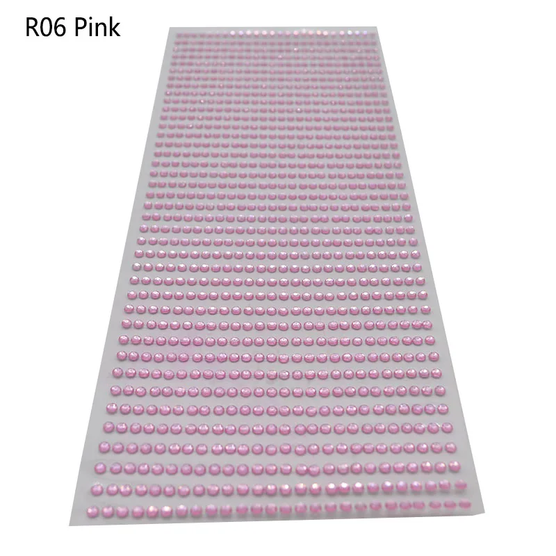 pink 1 комплект, для детей 3, 4, 5, 6 мм, Фурнитура для бижутерии, наклейка для мобильного телефона, ПК, арт шикарные Акриловые стразы самоклеющиеся Скрапбукинг Стикеры s стены автомобиля Стикеры - Цвет: pink