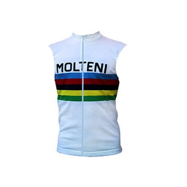 Белый Windstopper MOLTENI 4 цвета ретро классическая велосипедная куртка без рукавов жилет Mtb Одежда велосипедный Майо Ciclismo - Цвет: Белый