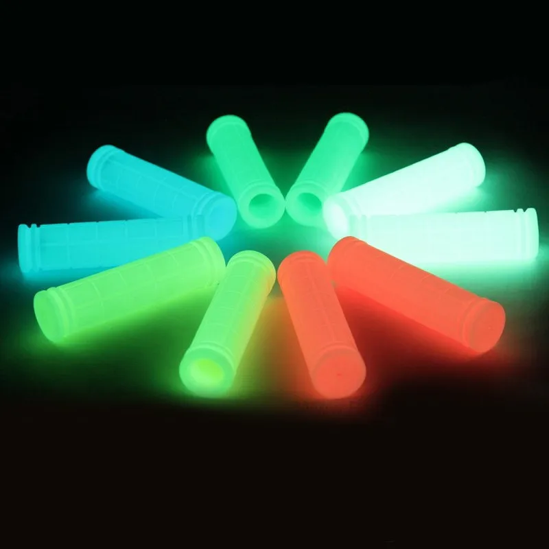 

New Luminous MTB Mountain Bikes Handle Grip Road Bicycles Rubber Cycling Handlegrip Handlebar Grips Parts 5 Colors