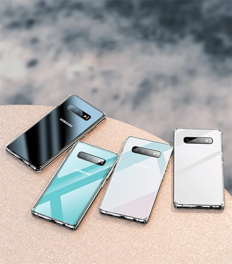 Ультратонкий Прозрачный чехол для samsung Galaxy S10 E S8 S9 плюс S6 S7 Edge Note 4 5 8 9 A6 A7 A8 A10 A30 A50 жесткий чехол из ПК для телефона