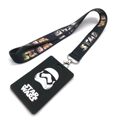 1 шт. мягкий силиконовый мультяшный персонаж Звездные войны Знак карты ID держатель с подвесной веревкой брелок TT-20