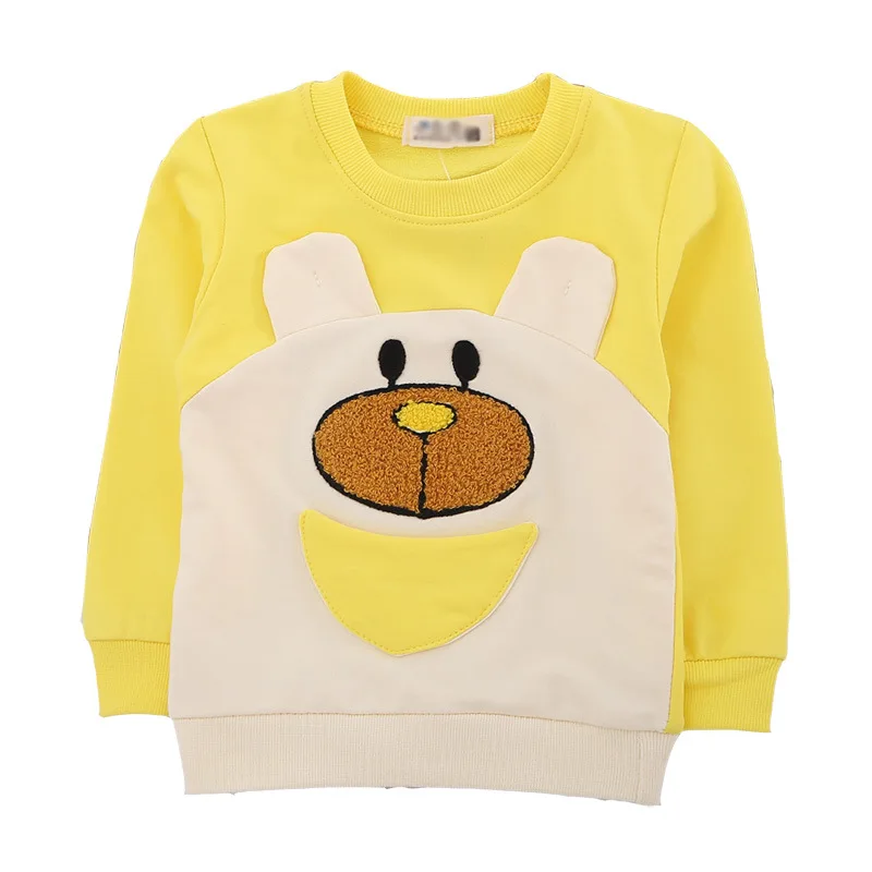 2015 осень мода детские дети капюшоном толстовка мальчики мультфильм медведь