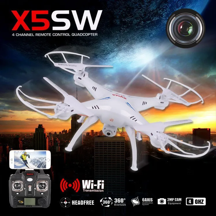 SYMA X5SW / X5SW-1 WIFI RC Drone fpv Quadcopter with Camera Headless 6-Axis Real Time Helicopter Quad copter Toys | Игрушки и хобби