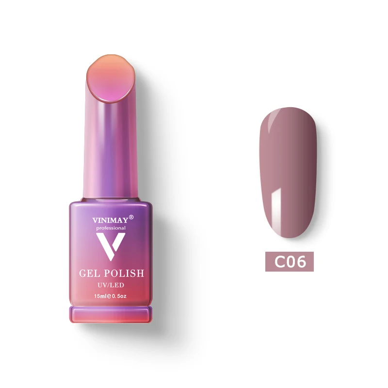 F06 VINIMAY кожа розовый Франция гель лак для ногтей vernis полуперманентный УФ-гель лак дизайн ногтей маникюр ногтей гель лак - Цвет: F06