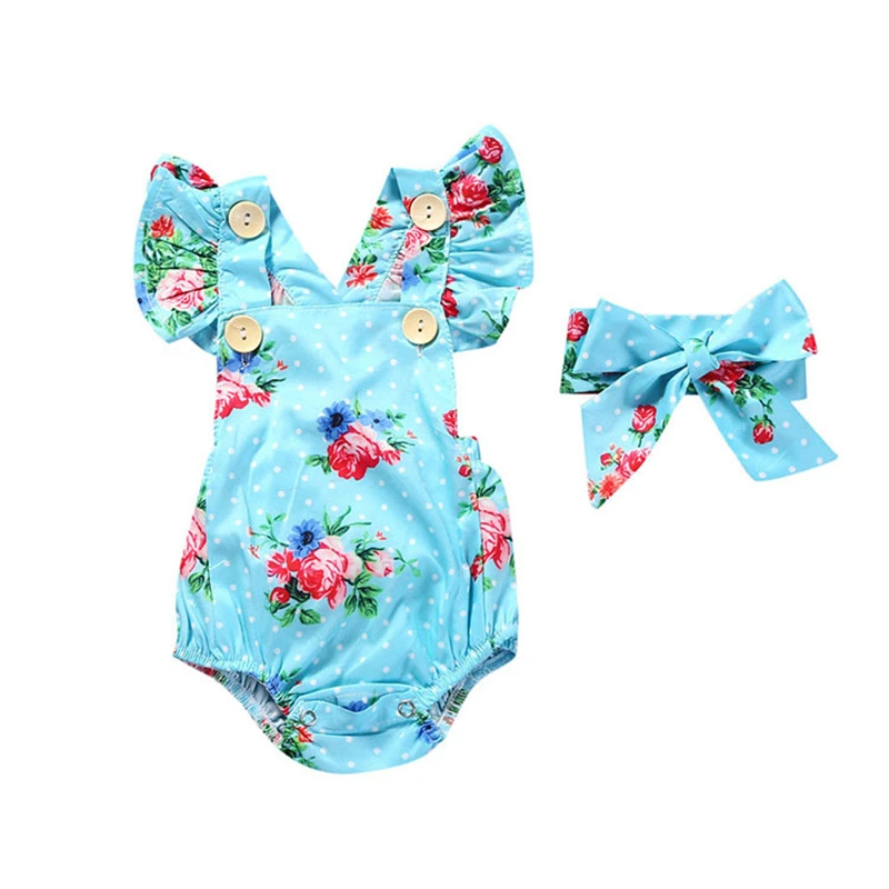 

Baby Rompers Summer Baby Girl Clothes Fashion Kids Clothes 2020 Newborn Baby Clothes Flower Infant Jumpsuitst Children Clothing