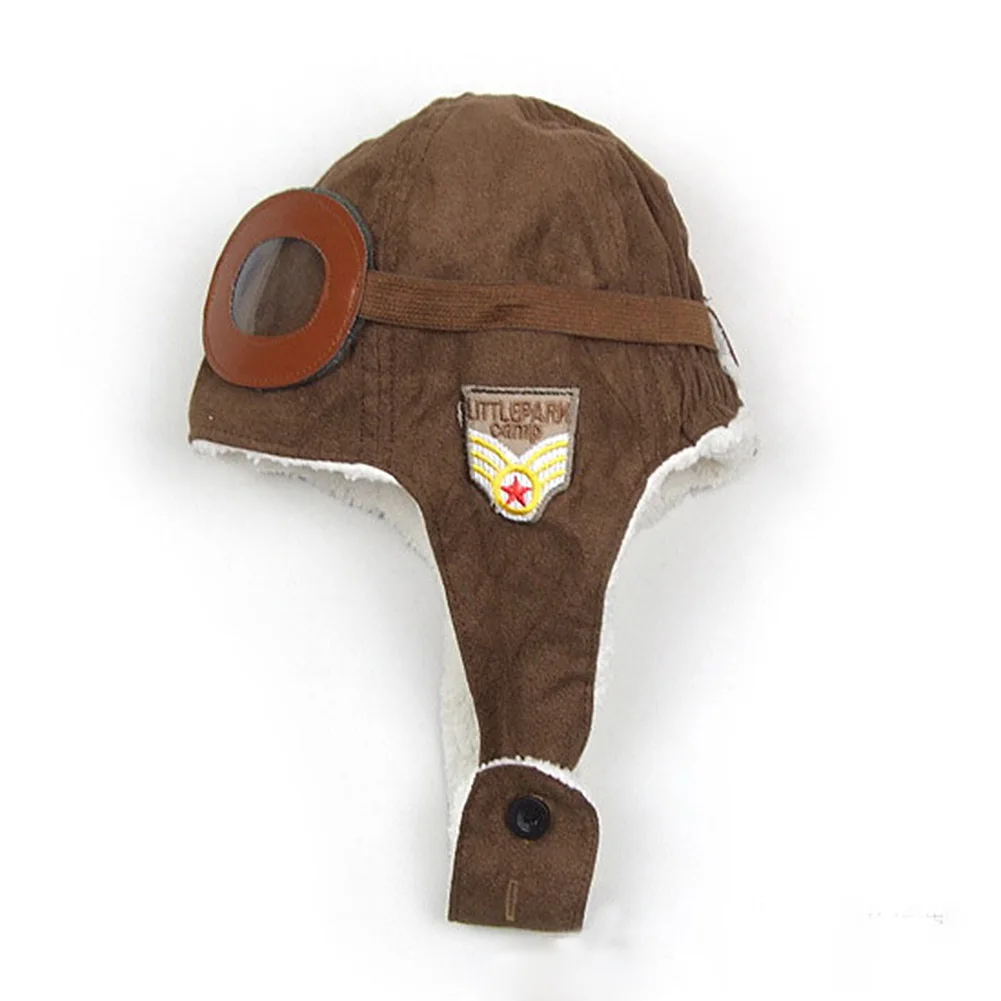 Baby Toddler Boy Girl Kids Pilot Cap Fleece Warm Hats Earflap Beanie KS-shipping | Bomber