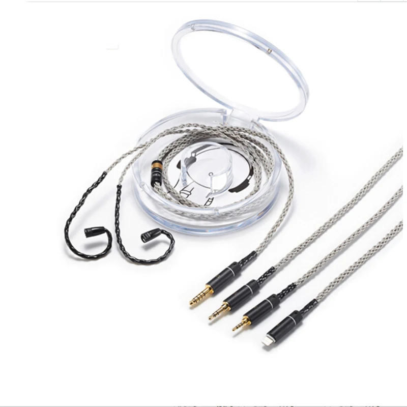 Fone de Ouvido Cabo de Cobre de Cristal Único para Sennheiser Okcsc Série Aftermarket Ie8 Ie80s Ie8i 2.5 Milímetros 3.5mm 4.4mm Plug Ie80 –