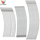 10 шт. 1,5-2 мм брелок для ключей для повседневного использования, веревка из проволоки из нержавеющей стали, петля с винтом, кольцо для ключей, кольцо для ключей, подвесной инструмент для лагеря