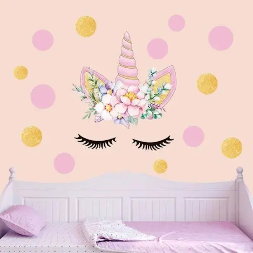 Unicorn Wall Stickers Art Decals Kids Girls Room Window Nursery Decor | Дом и сад