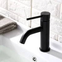 brushed gold basin water mixer deck mount bathroom faucet brass material matte black gold hot cold faucet