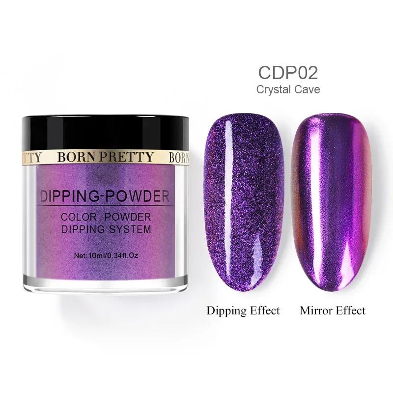BP-CDP02 Born pretty, хамелеон Dip Nai порошок Сияющий голографический блеск зеркало погружение системы градиент французский натуральный сухой маникюр - Цвет: BP-CDP02
