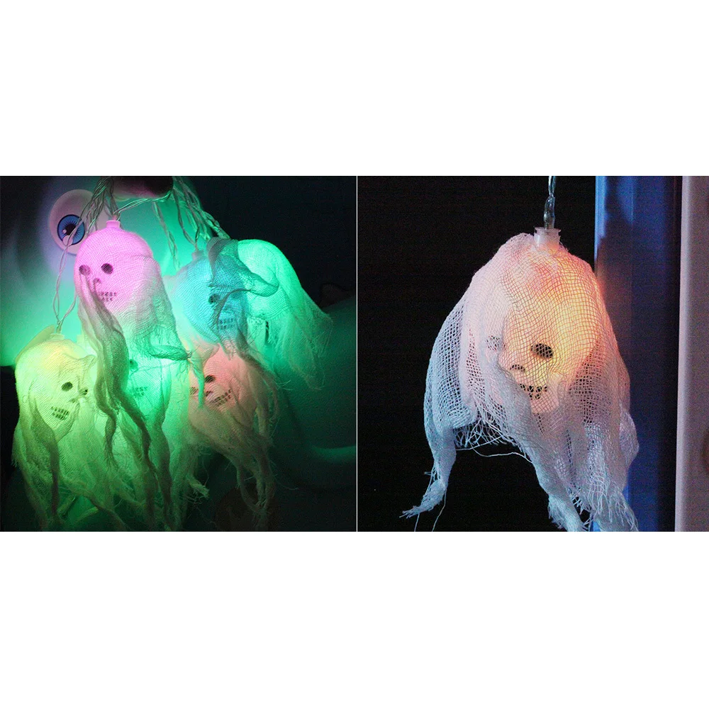 

2.5M 10LED Ghost String Lights For Halloween Party Decor Halloween String Lights for Halloween Outdoor Decoration Accessorie