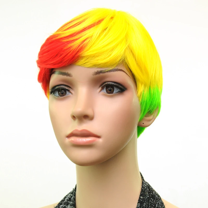 HAIRJOY синтетические волосы Мути цвет челка высокая температура волокно женщина короткий парик 18 цветов