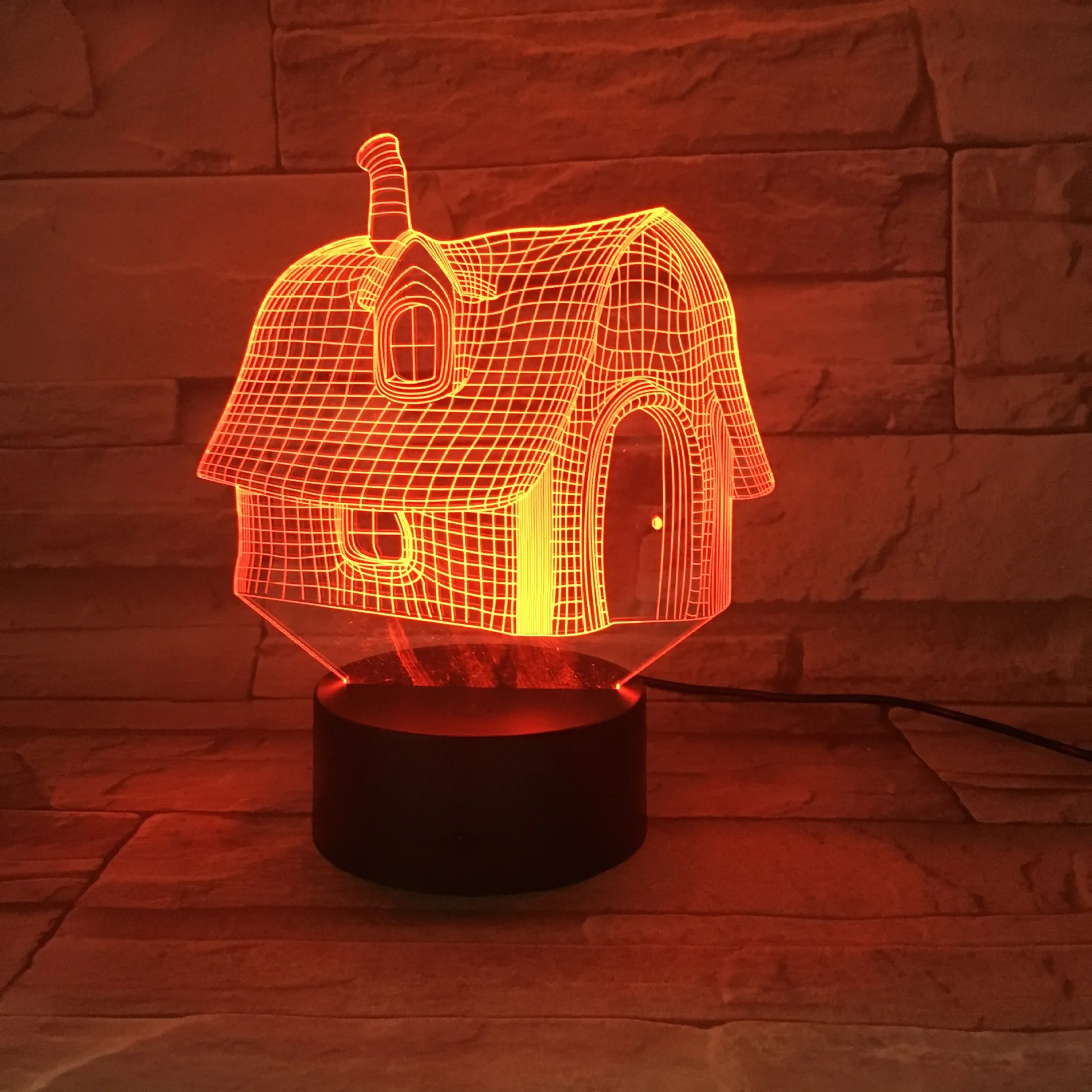 7 цветов сенсорный выключатель 3d настольные лампы для гостиной Рождественская