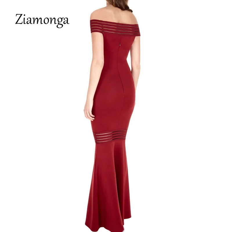 Ziamonga, женское сексуальное платье, Vestido Longo, Мода, с вырезом лодочкой, с открытыми плечами, длина до пола, длинные платья для вечеринок, Robe Femme S2327
