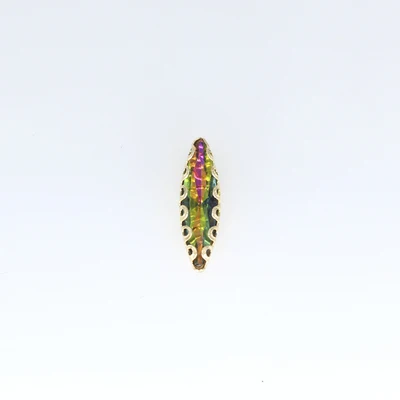 rainbow 4x15mm 20 шт./пакет лошадиный глаз Форма стекло с украшением в виде кристаллов на шнуровке коготь стразы с плоской задней стенкой, Золотая база sew On Stone для Diy/Костюмы аксессуары - Цвет: rainbow