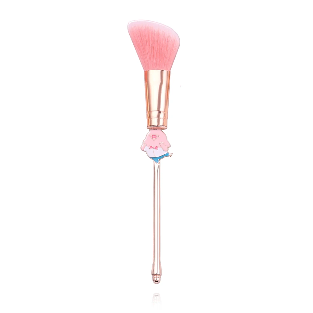Профессиональные кисти для макияжа, косметические кисти с милой Свинкой, высококачественные металлические кисти для пудры, тонального крема, румян, бровей, теней для век, инструменты для макияжа